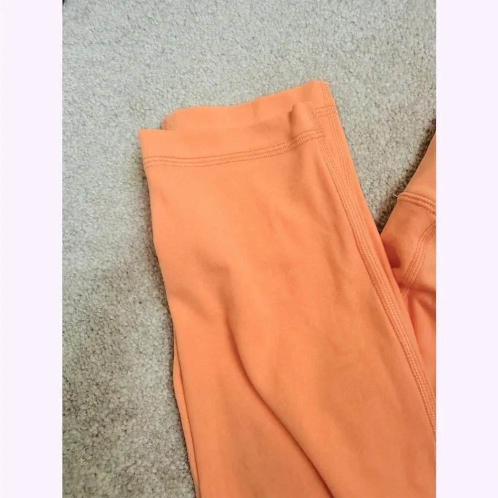 - Lululemon Align High Rise Pant 25” Orange Soda Size 6 Double Lined, NW… - Picture 10 of 14